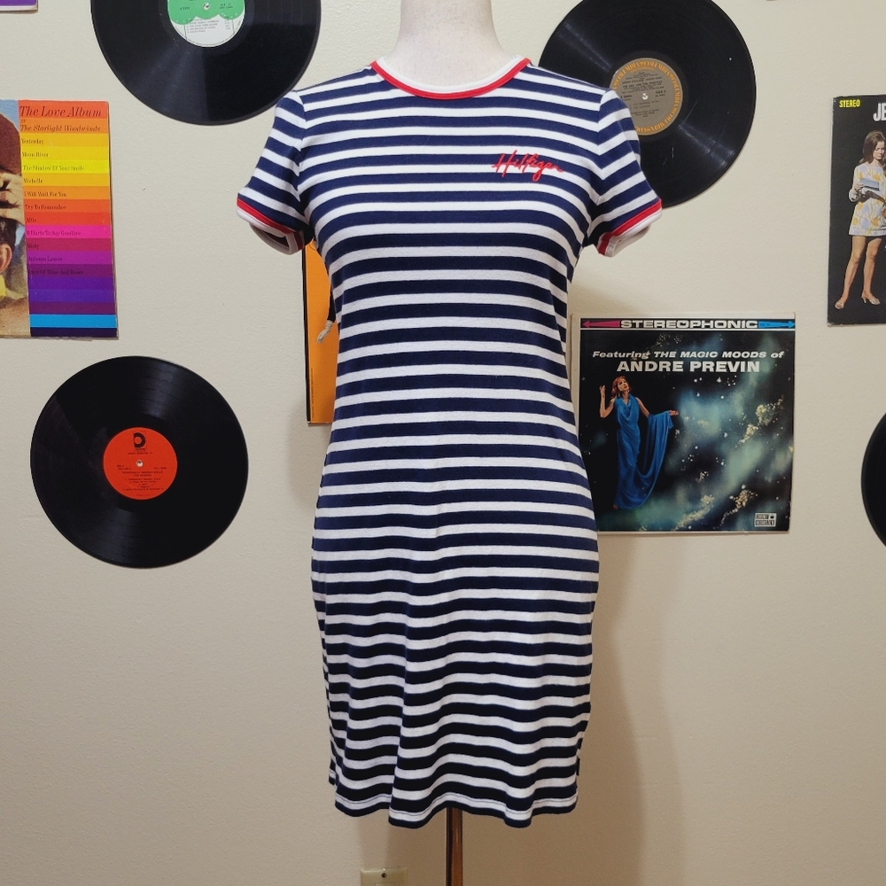 Tommy Hilfiger Denim | Y2K Preppy Striped Bodycon Mini Dress
